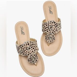 Brand New Leopard Sandals 7.5